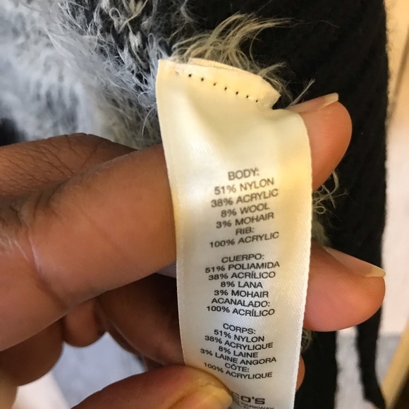 Chico’s Mohair Wool Blend Fuzzy Animal Print Vest Size (S/4) - Picture 10 of 11